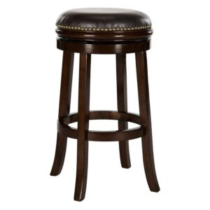 Safavieh Biagio Swivel Barstool-Color:Sierra Brown/Brown Seat,Finish:Sierra Brown