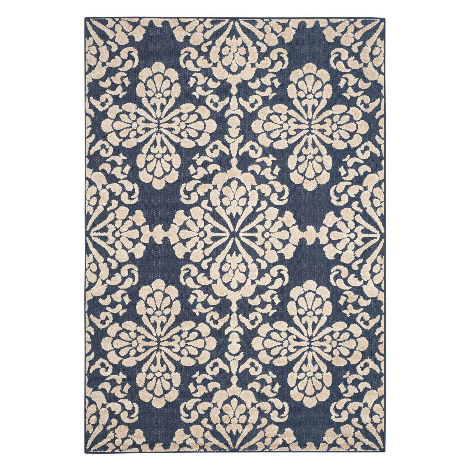 SAFAVIEH Cottage Collection COT908A Navy / Creme Rug