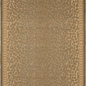 Safavieh Courtyard Candace Cheetah Print Indoor/Outdoor Area Rug, 6'7" x 9'6", Natural/Gold