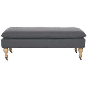Safavieh Hampton Grey Cotton Blend Pillow Top Bench - 51.8" x 20.7" x 19.1"