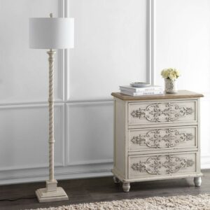 Safavieh Isla Greek Column 60.5 in. H Floor Lamp, French Cream