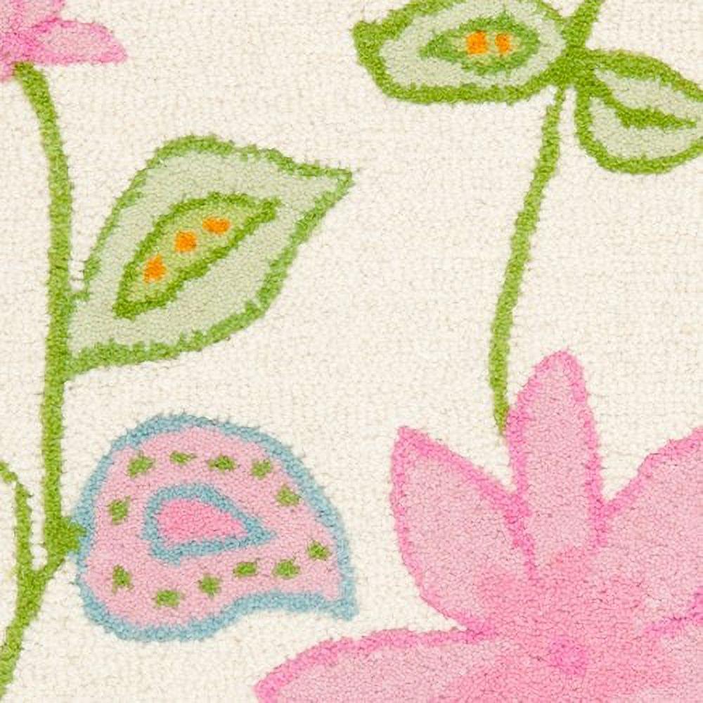 Safavieh Kids Trecia Hand-Tufted 2'3" x 9' Runner Rug, Ivory/Pink - Image 2