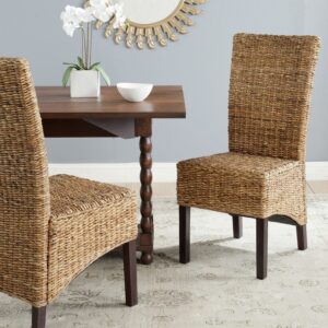 Safavieh Kiska Nautical Bohemian Rattan Side Chair, Set of 2