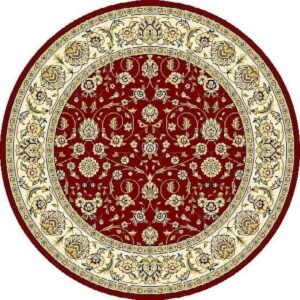 SAFAVIEH Lyndhurst Pearl Floral Area Rug, Red/Ivory, 6' x 6' Round