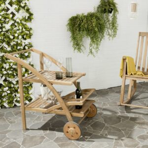 Safavieh Lodi Indoor/Outdoor Contemporary Wood Tea Cart