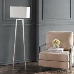 Safavieh Lyell 60 in. H Column Floor Lamp, Nickel