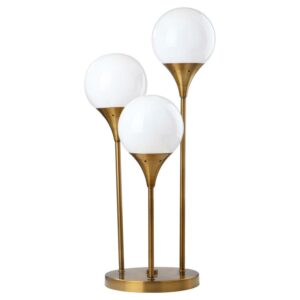 Safavieh Marzio 3-Light Antique Globe Table Lamp, Brass Gold