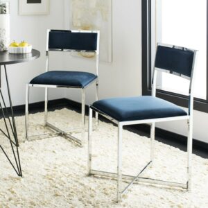 Safavieh Menken Modern Chrome Side Chair, Set of 2