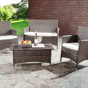 Safavieh Mojavi Indoor/Outdoor Contemporary Solid 4 Piece Set