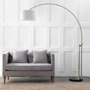 Safavieh Polaris 84 in. H Solid Glam Arc Floor Lamp, Antique Brass