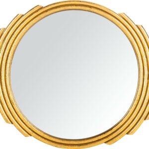 Safavieh Rossi Radiant Swirls Round Mirror, Gold Foil