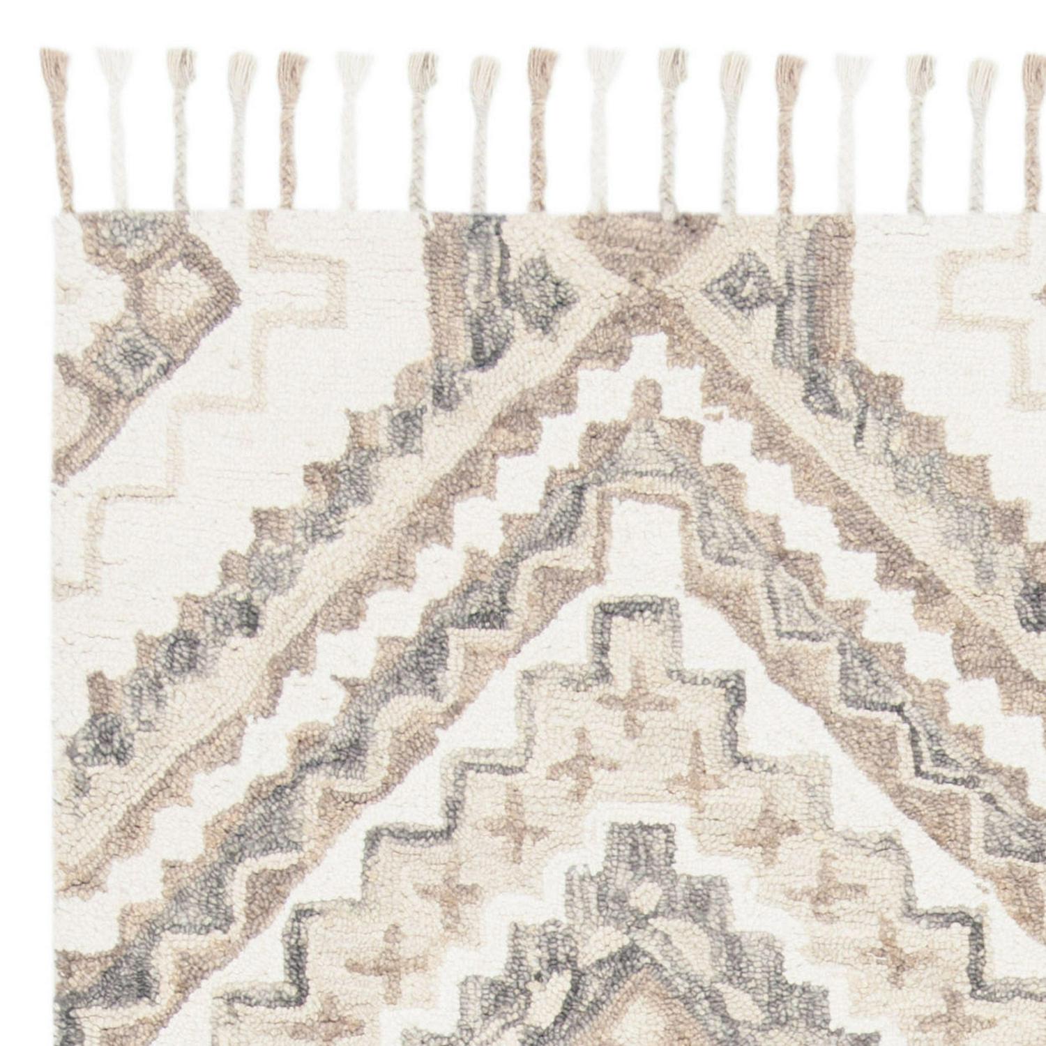 SAFAVIEH Aspen Caymen Geometric Wool Area Rug, Taupe/Ivory, 5' x 8' - Image 7