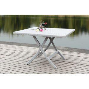 Safavieh Outdoor Living Samana Grey Square Folding Dining Table - 42.1" W x 42.1" D x 29.1" H