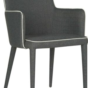 SAFAVIEH Summerset Modern Upholstered Arm Chair, Grey/White