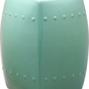 Safavieh Villa Solid Indoor/Outdoor Garden Patio Stool, Light Blue