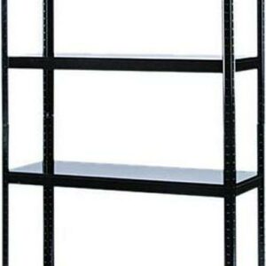 Safco® Boltless Steel Shelving, Five-Shelf, 48w X 18d X 72h, Black 5246BL