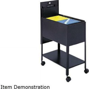 Safco Extra-Deep Lockable Mobile Tub File Cabinet, Black
