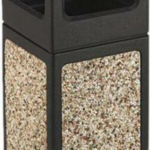 Safco Canmeleon Series Outdoor Aggregate Panel Side Opening Receptacle with Urn