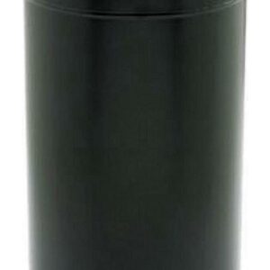 Safco Black Push Door Dome Top Receptacle in Black