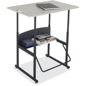 Safco AlphaBetter 24" x 36" Adjustable Standing Student Desk in Beige