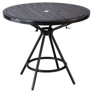 Safco Products CoGo Indoor and Outdoor Round Table in Black