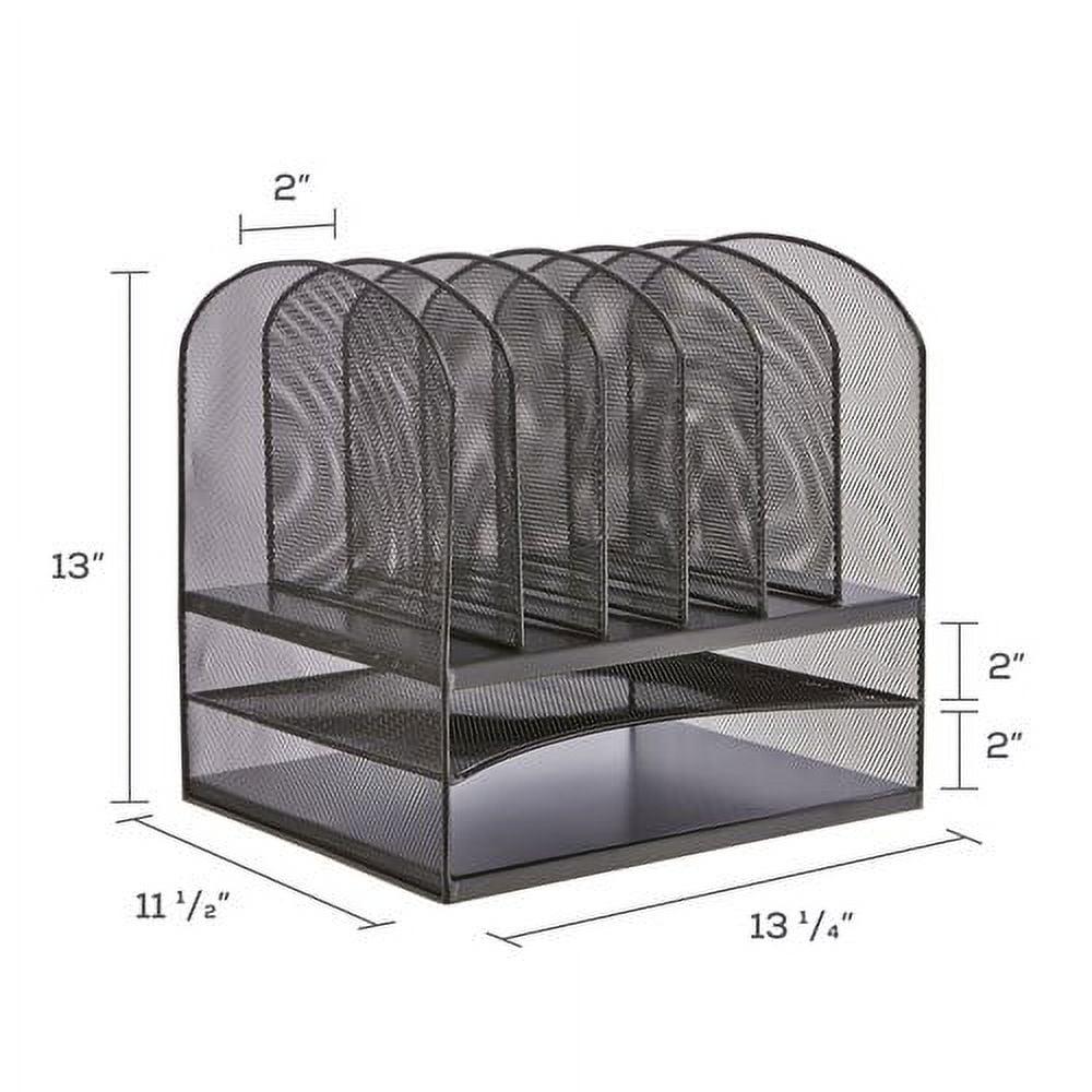 Safco Onyx - Sorter - 8 compartments - for Letter A Size (8.5 in x 11 in), 2 in width - wine - Image 4