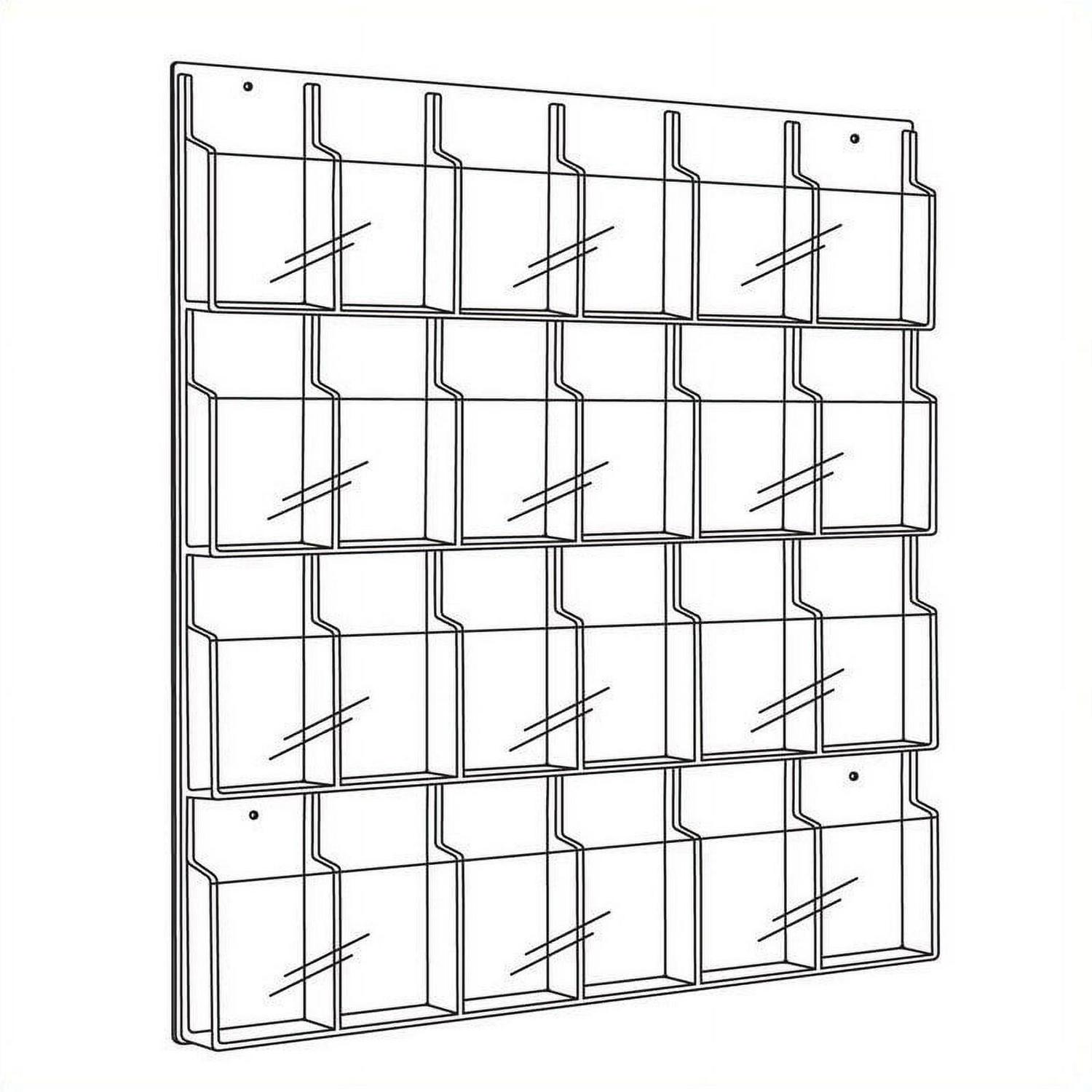 Safco Reveal 24 Pamphlet Display in Clear Plastic - Image 2