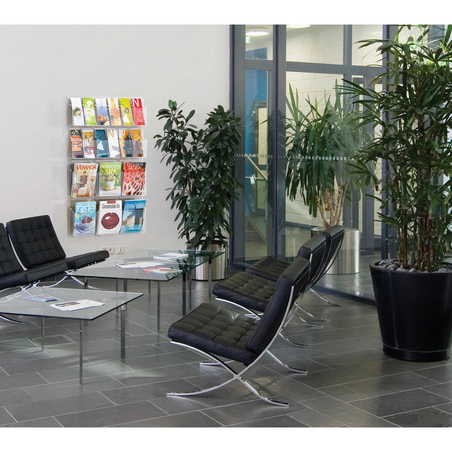 Safco Reveal Clear Literature Displays 18 Compartments 30w x 2d x 45h Clear 5600CL - Image 7