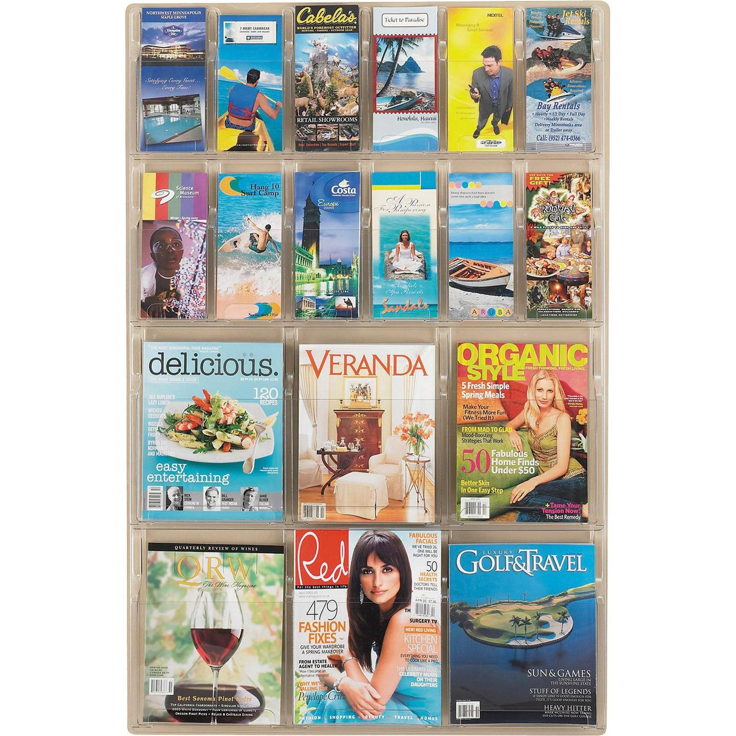 Safco Reveal Clear Literature Displays 18 Compartments 30w x 2d x 45h Clear 5600CL - Image 5