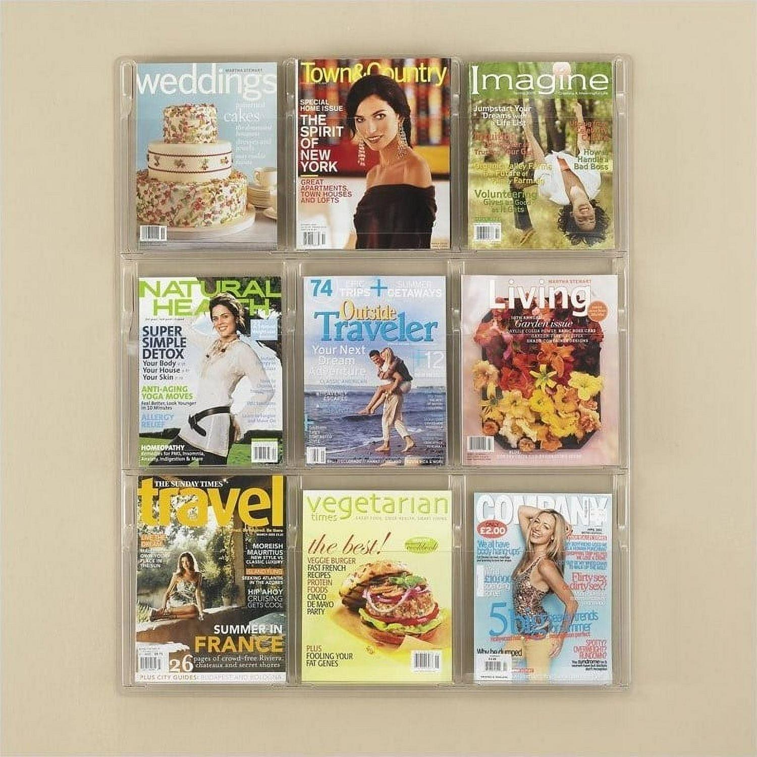 Safco Reveal 9 Plastic Clear Magazine Display - Image 2