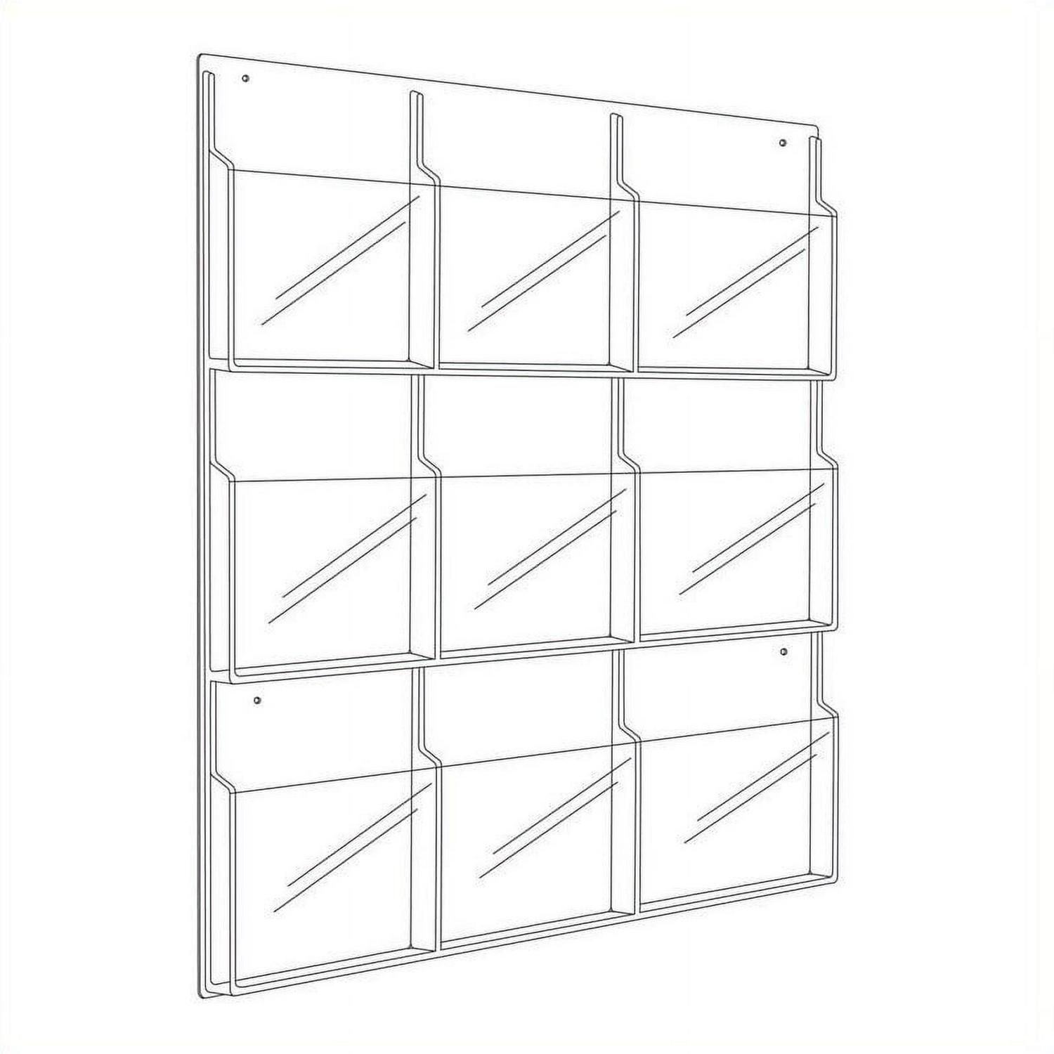 Safco Reveal 9 Plastic Clear Magazine Display - Image 3