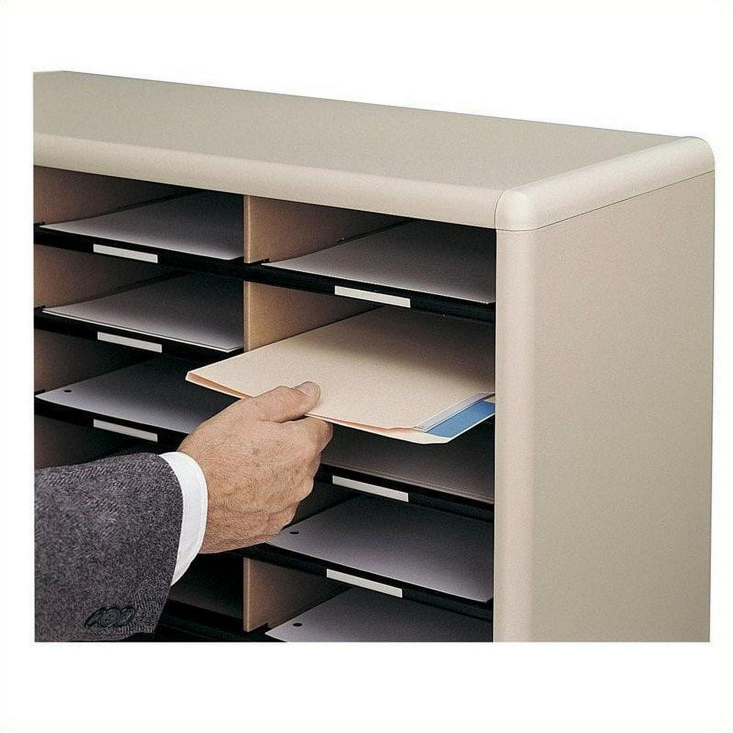 Safco Value Contemporary Metal 72 Compartments Flat Files Organizer in Black - Image 2