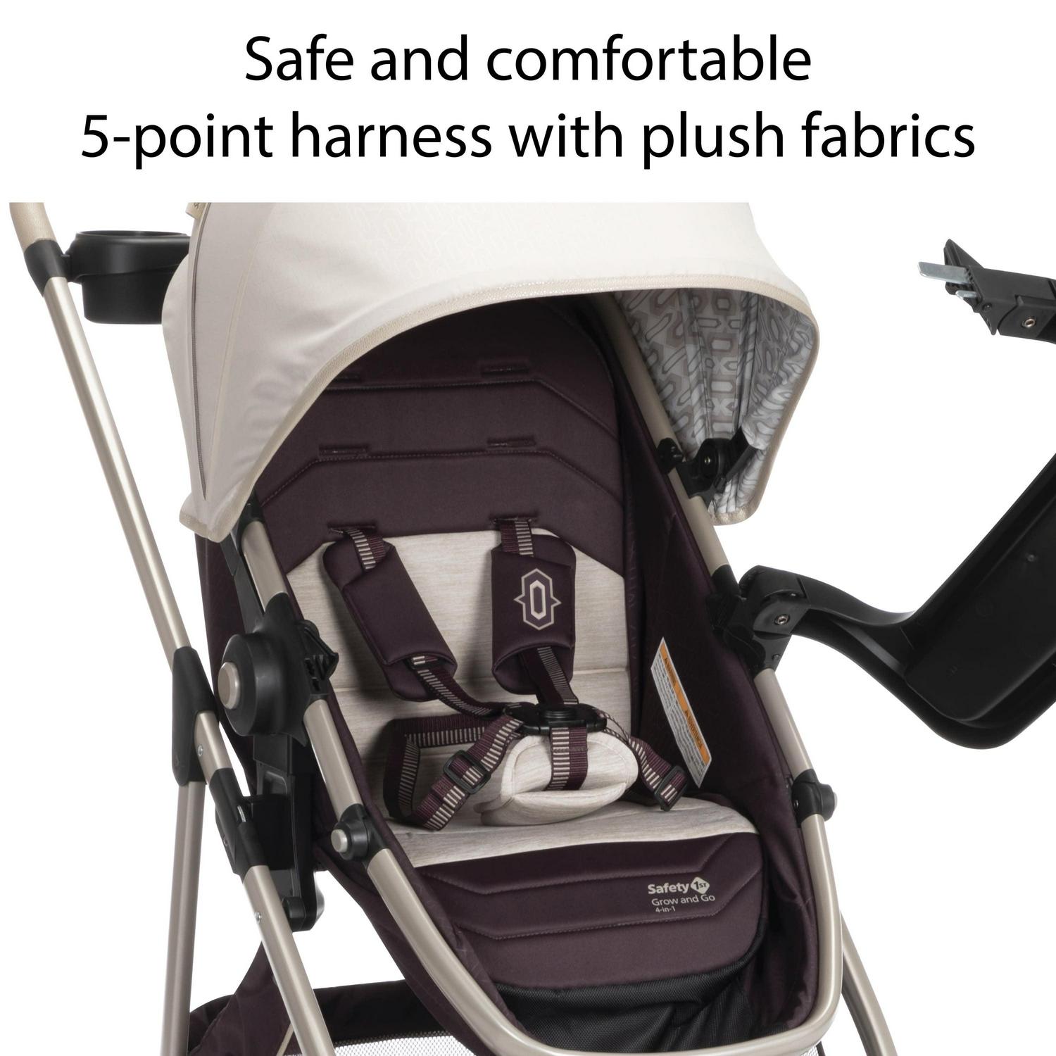 Safety 1st Deluxe Grow and Go Flex 8-in-1 Travel System, Dunes Edge, Infant - Image 15