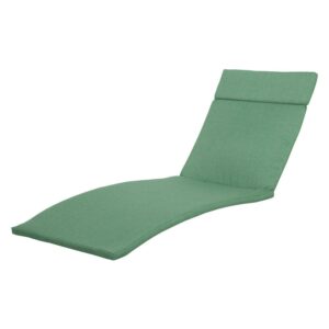 Noble House Salem Fabric Chaise Lounge Cushions in Jungle Green (Set of 2)