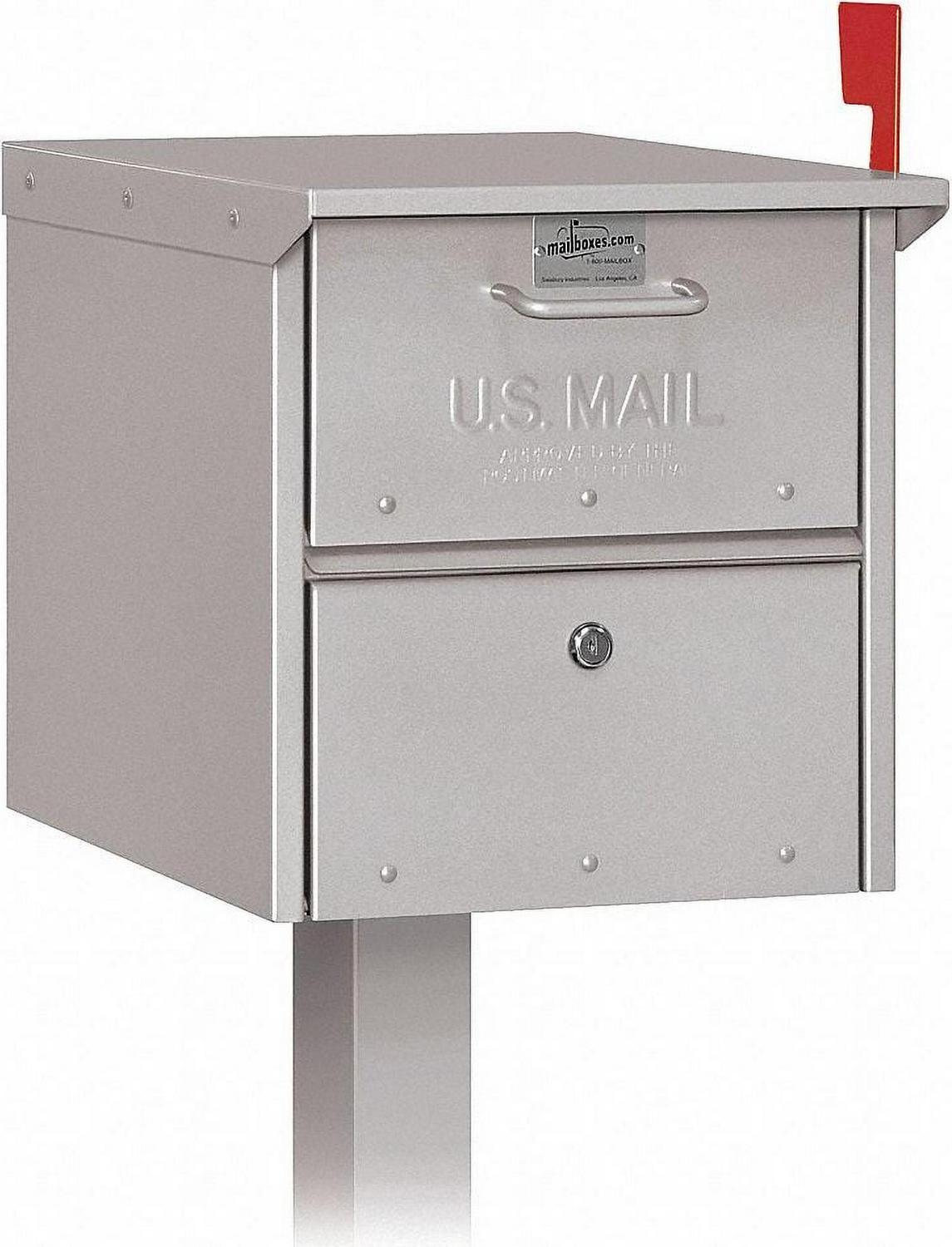 Salsbury Industries Roadside Mailbox,Silver 4325SLV