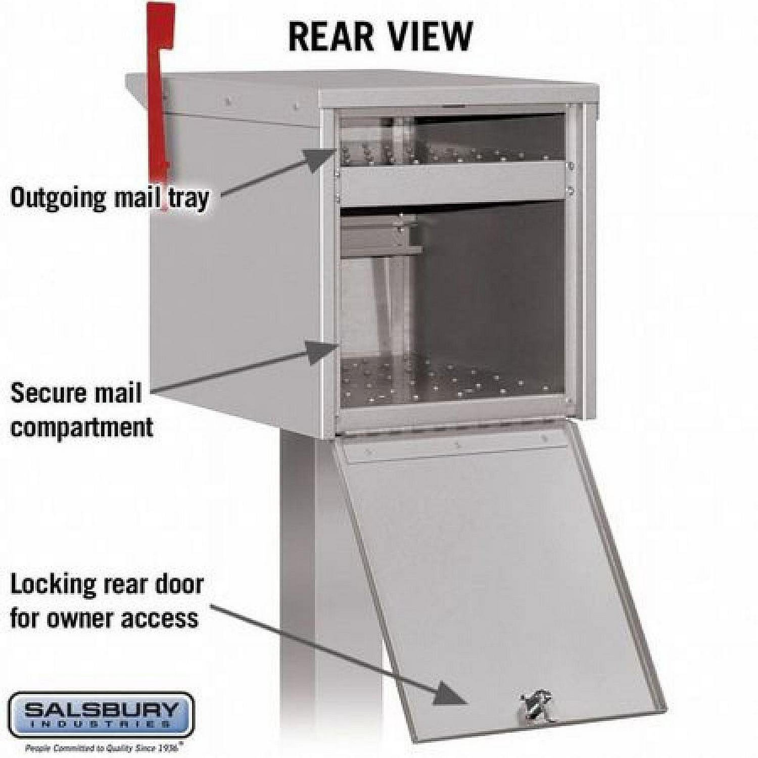 Salsbury Industries Roadside Mailbox,Silver 4325SLV - Image 4