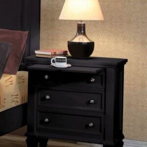 Sandy Beach 3-drawer Nightstand Black