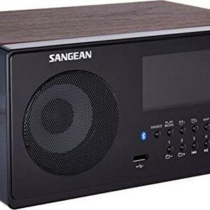 Sangean WR-22WL AM/FM-RDS/Bluetooth/USB Table-Top Digital Tuning Receiver (Dark Walnut)