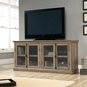 Sauder Barrister Lane Storage Credenza for TV's up to 80", Salt Oak Finish