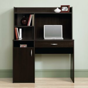 Sauder Beginnings Engineered Wood Desk with Hutch in Cinnamon Cherry
