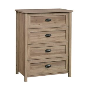 Sauder County Line Engineered Wood 4 Drawer Chest in Salt Oak