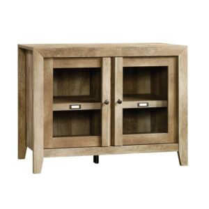 Sauder Dakota Pass Display Cabinet for TVs up to 42", Craftsman Oak Finish