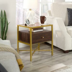 Sauder Harper Heights End Table, Rich Walnut Finish