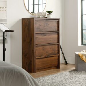 Sauder Harvey Park 4-Drawer Dresser, Grand Walnut Finish