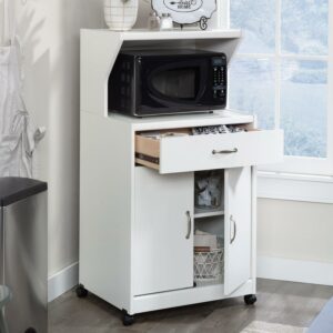 Sauder Kitchen Cart for Microwave, Soft White Finish