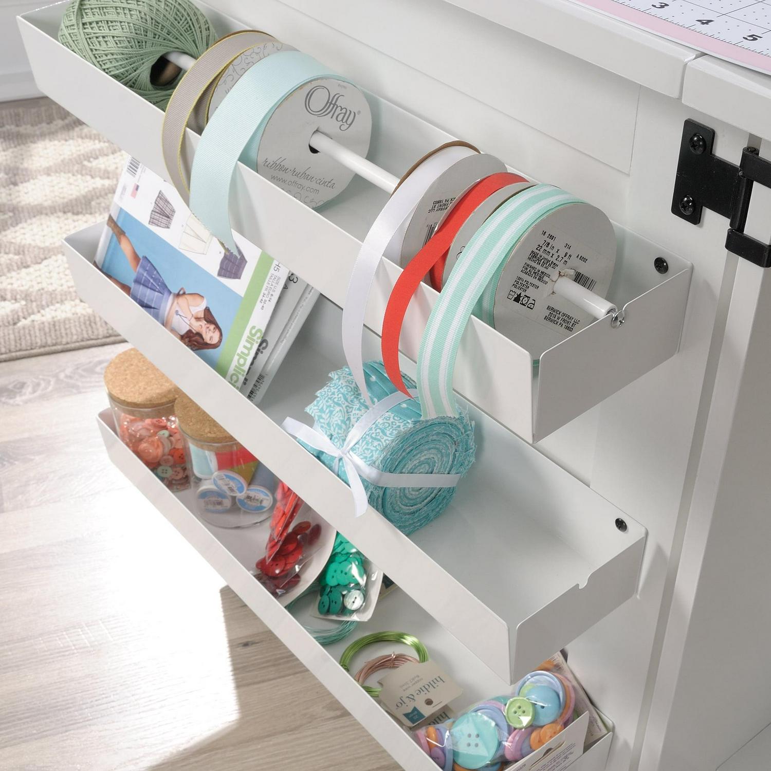 Sauder Sewing Cart, White Finish - Image 22