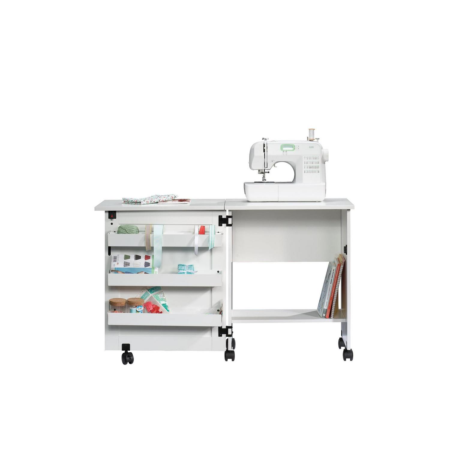 Sauder Sewing Cart, White Finish - Image 11
