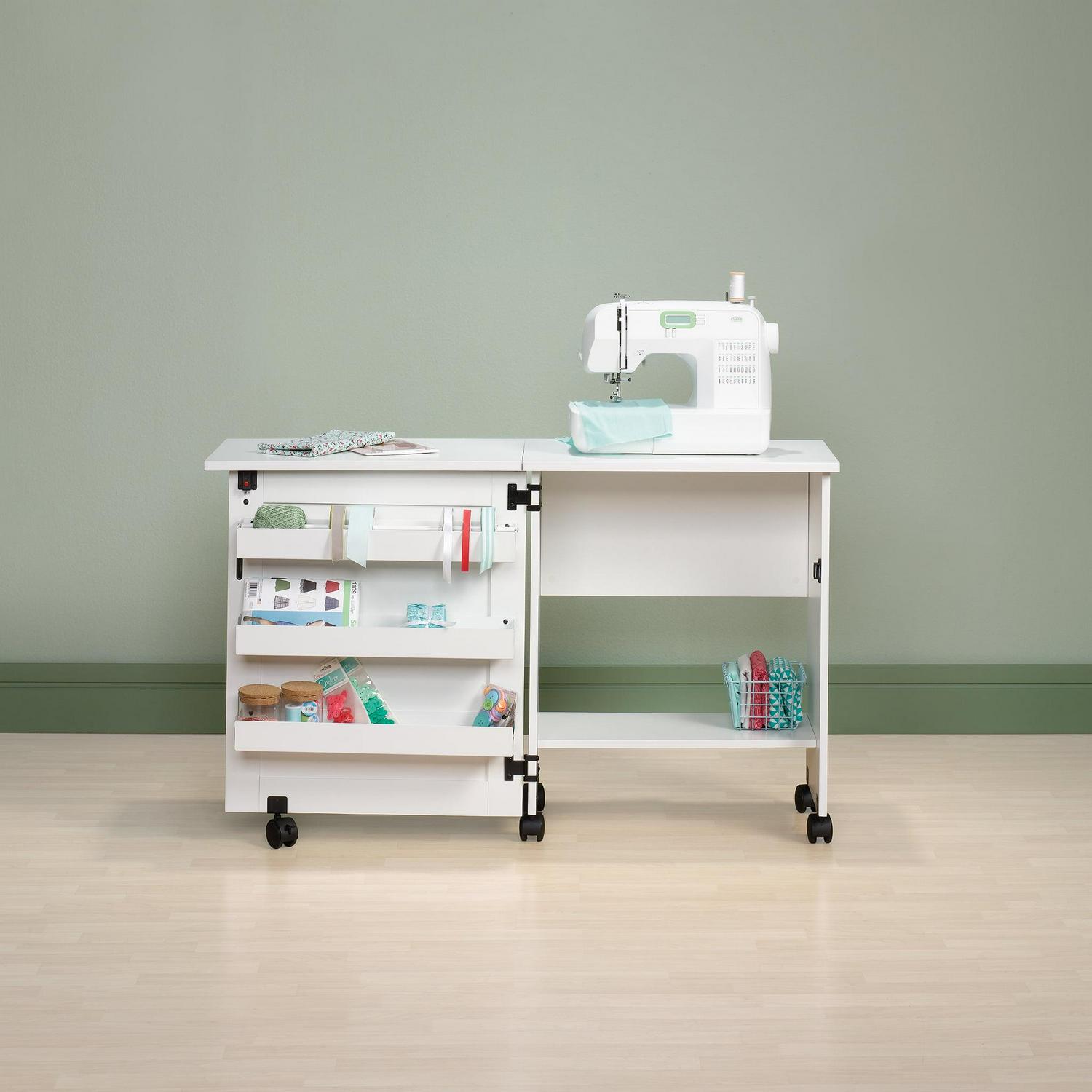 Sauder Sewing Cart, White Finish - Image 20