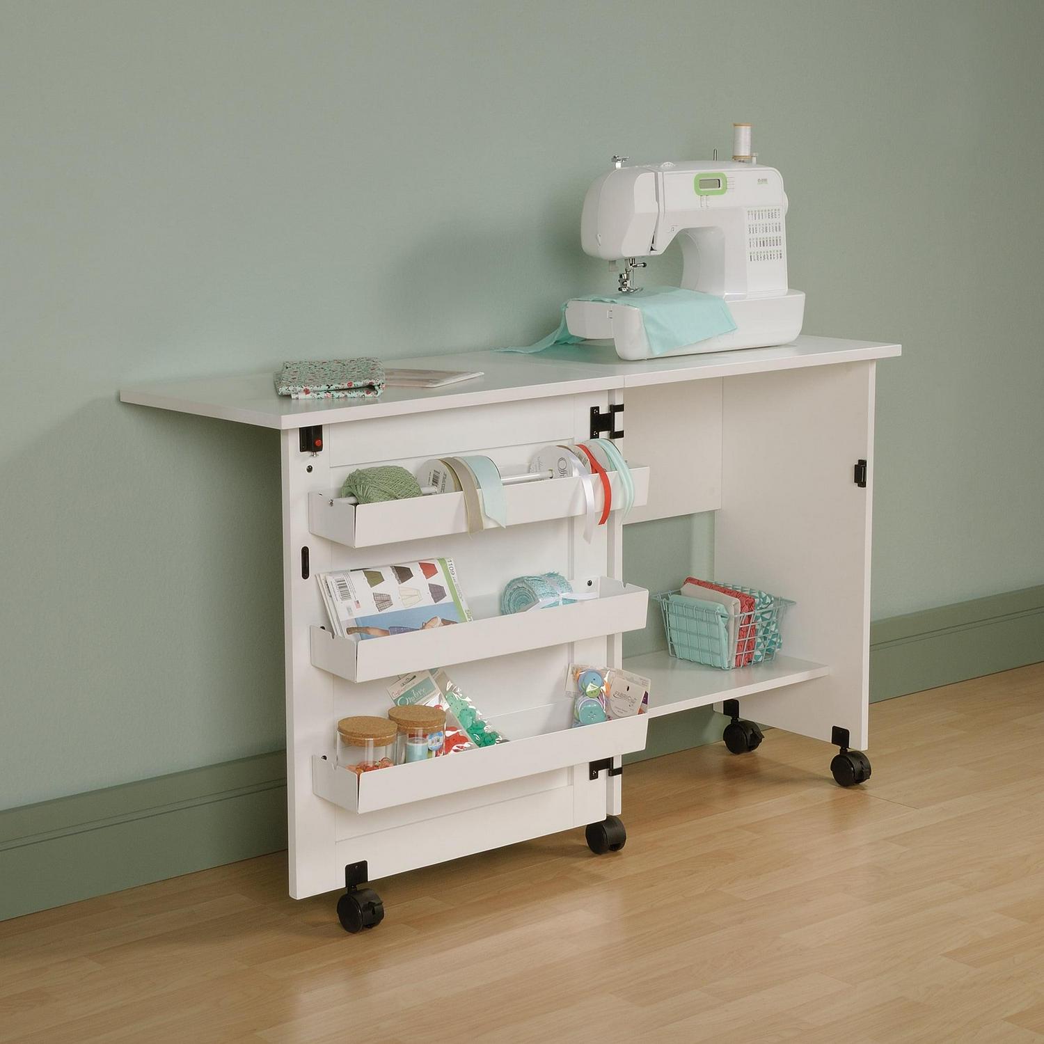 Sauder Sewing Cart, White Finish - Image 6