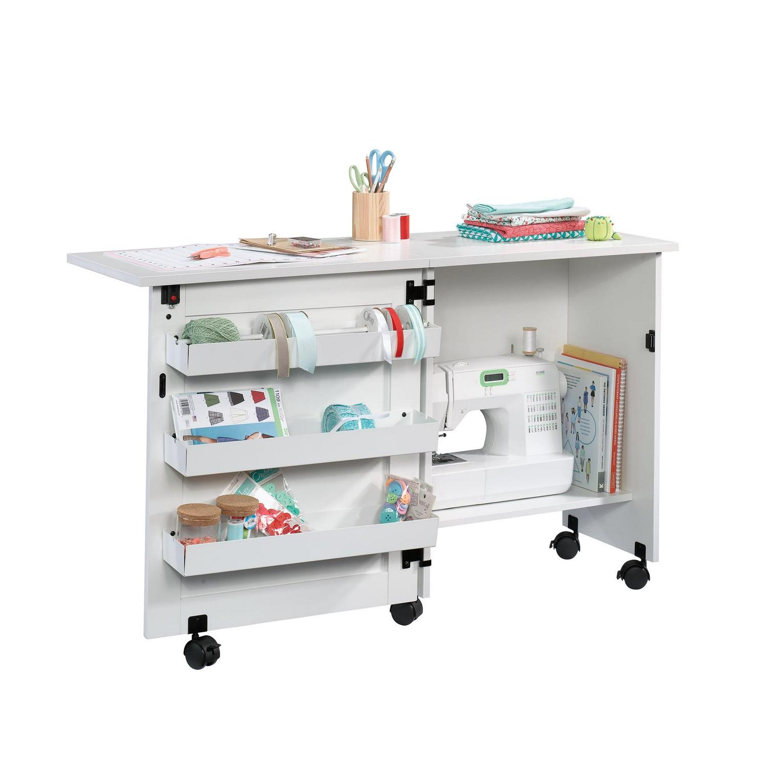 Sauder Sewing Cart, White Finish - Image 14